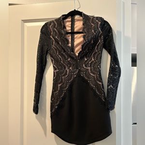 Black Hello Molly Lace Mini Dress